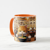 猫食べラーメンv1 マグカップ (正面左)