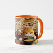 猫食べラーメンv1 マグカップ (正面右)