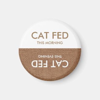 猫食べ物を与えか?マグネット – 夕べ&モーニングリマインダー マグネット