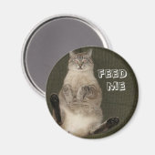 猫食べ物を与えのME マグネット (正面/裏面)