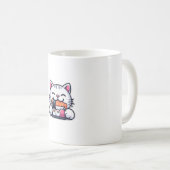 猫食べ物寿司 コーヒーマグカップ (正面右)