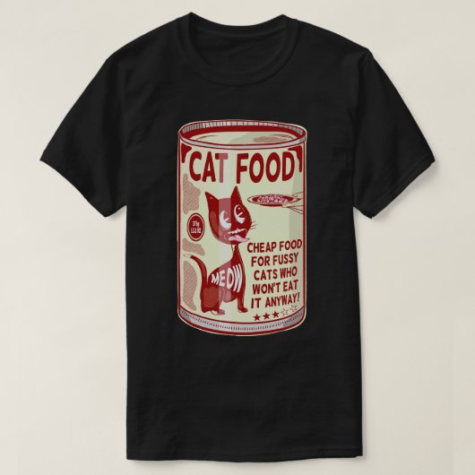 猫食べ物 Tシャツ (デザイン正面)