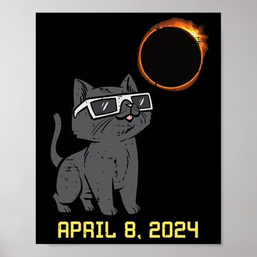 猫食太陽の2024トータリティ4月8日女性男性 ポスター (正面)