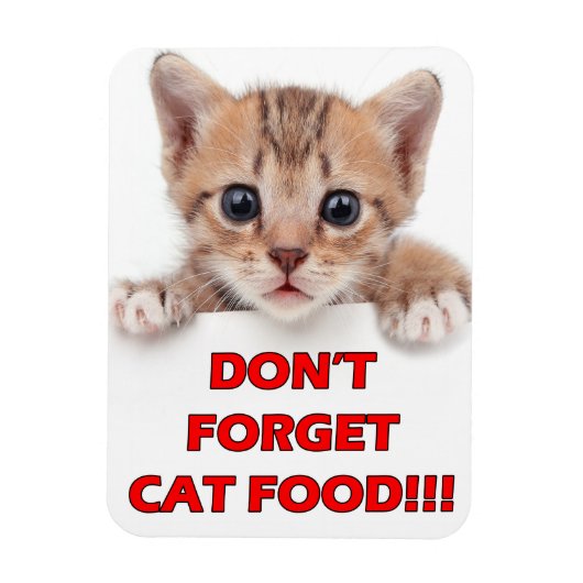 「猫食忘れべを！」 子猫磁石 マグネット (縦)