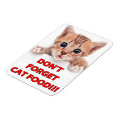 「猫食忘れべを！」 子猫磁石 マグネット (左側)