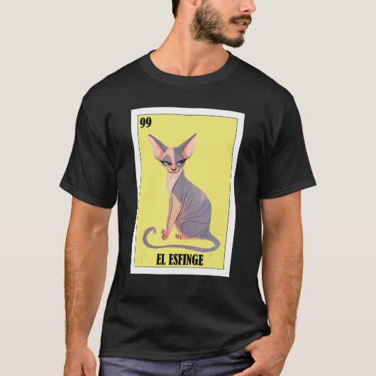 猫飼いのためのメキシカン・エル・エスフィンジ Tシャツ (正面)