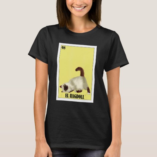 猫飼いのためのMexican エルラグドール Tシャツ (正面)