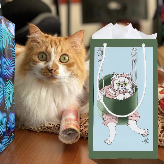 猫飼育者の業績評価 面白い ユーモア スモールペーパーバッグ