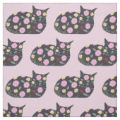 猫飾と猫が食べ缶 ファブリック (見本)