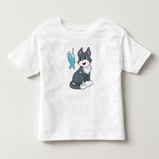 猫餌魚 トドラーTシャツ (正面)