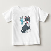猫餌魚 ベビーTシャツ (正面)