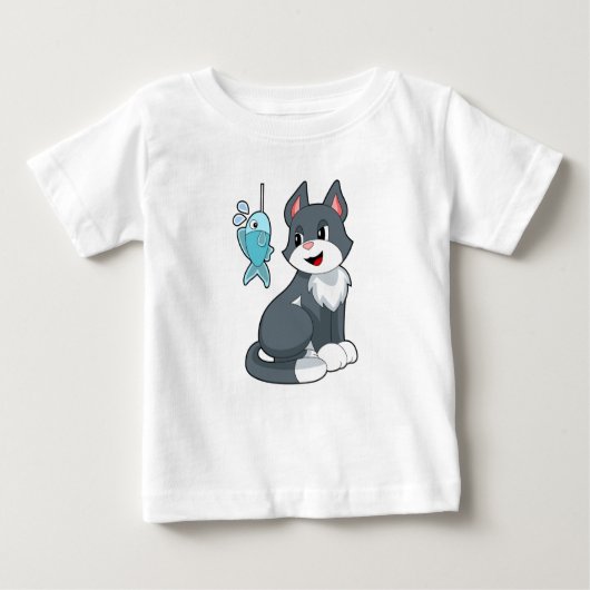 猫餌魚 ベビーTシャツ (正面)