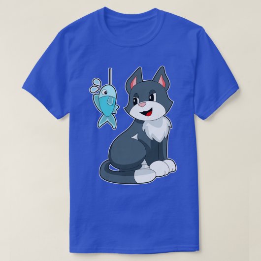 猫餌魚 Tシャツ (デザイン正面)