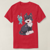 猫餌魚 Tシャツ (デザイン正面)