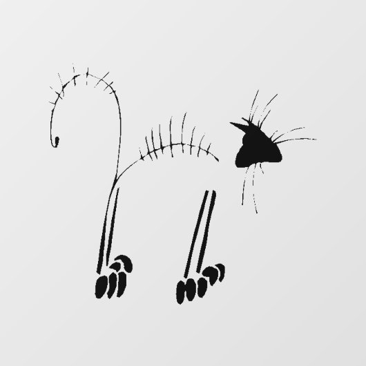 猫骨格 ウィンドウサイン (シート)