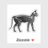 猫骨格 シール (シート)