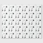 猫骨格 ラッピングペーパー (フラット)