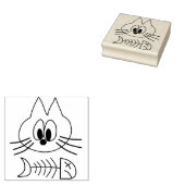猫骨 ラバースタンプ (押印)