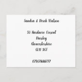 猫魅力的が玄関で新しい家を動かす 案内ポストカード (裏面)