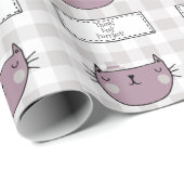 猫魅力的パーフェクトギンガム ラッピングペーパー (ロールコーナー)