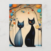 猫魅力的二匹 ポストカード (正面)