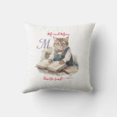 猫魅力的母モノグラム愛読 クッション (裏面)