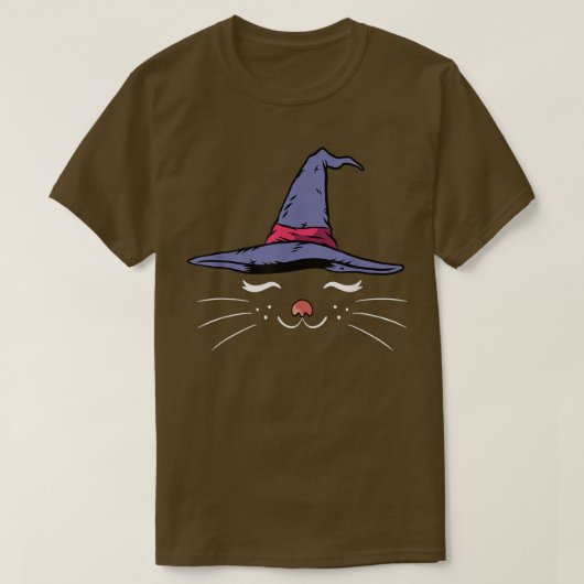 猫魔女レイジーハロウィーン衣装かわいい子猫子猫 Tシャツ (デザイン正面)