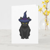 猫魔女 カード (黄色い花)