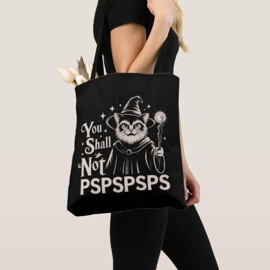 猫魔術師パパが許さない PSPSPSPS 笑 トートバッグ (クローズアップ)