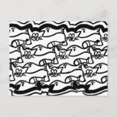 猫魚ビッグぬりえプレート葉書 ポストカード (正面)