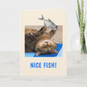 猫魚誕生日 カード (正面)