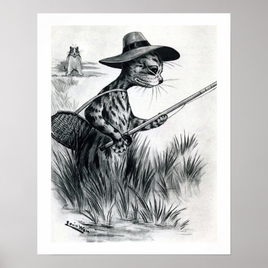 猫魚釣りルイワーイン ポスター (正面)