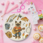 猫魚釣り愛好家 ペーパープレート (パーティー)