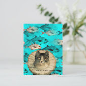 猫魚Youデジタルコラージュ ポストカード (スタンド正面)