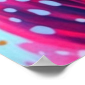 猫鮮やかアートのポスタはっきりしたーとカラフルデザイン ポスター (角)