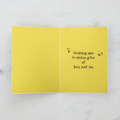 猫鳥がハッピーバースデーカード カード (内部)