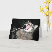 猫鳴き カード (黄色い花)