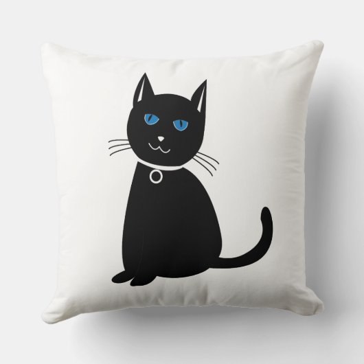 猫黒猫 クッション (裏面)