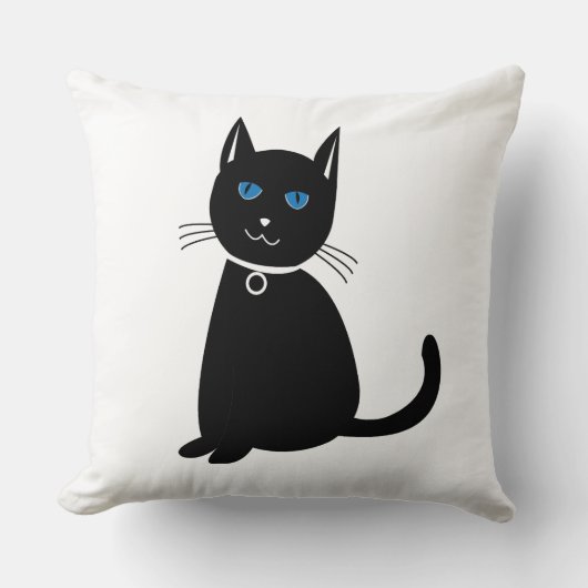 猫黒猫 クッション (正面)
