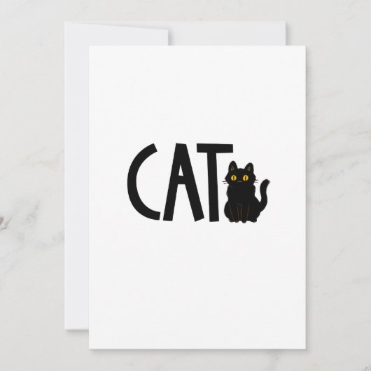 猫黒猫 招待状 (正面)
