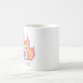 猫1号 火事 これでいい コーヒーマグカップ (中央)