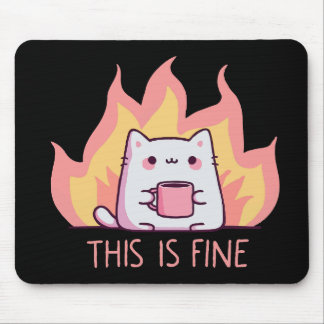 猫1号 火事 これでいい マウスパッド
