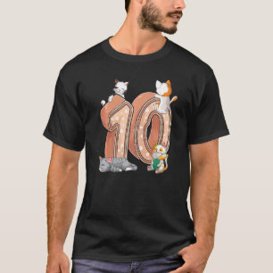 猫10歳の誕生日パーティー10歳の子猫P Tシャツ