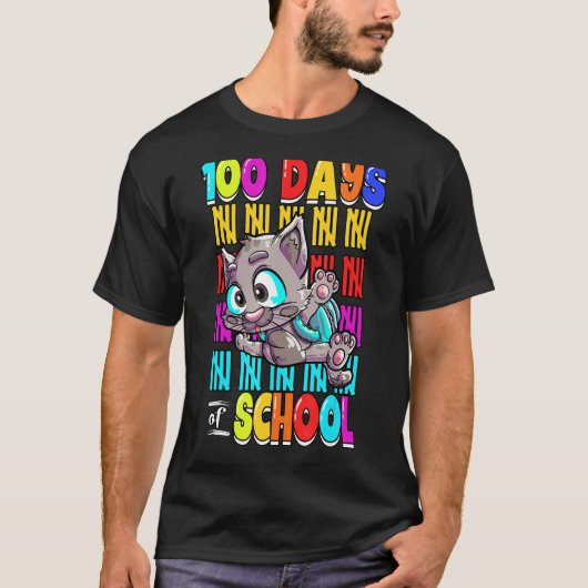 猫100日の学校 Tシャツ (正面)