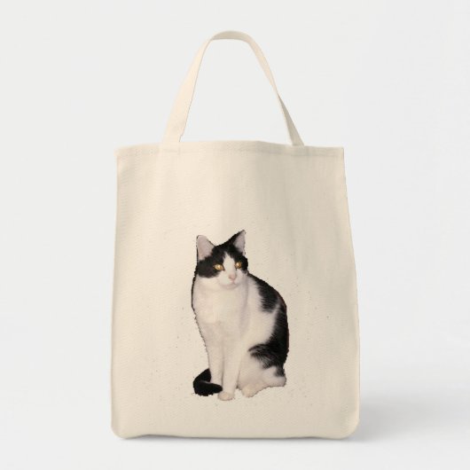猫12，食料品オーガニックトート トートバッグ (正面)