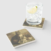 猫1883年 ストーンコースター (横)