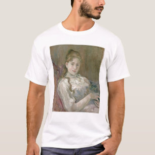 猫1892年を持つ若い女の子 Tシャツ