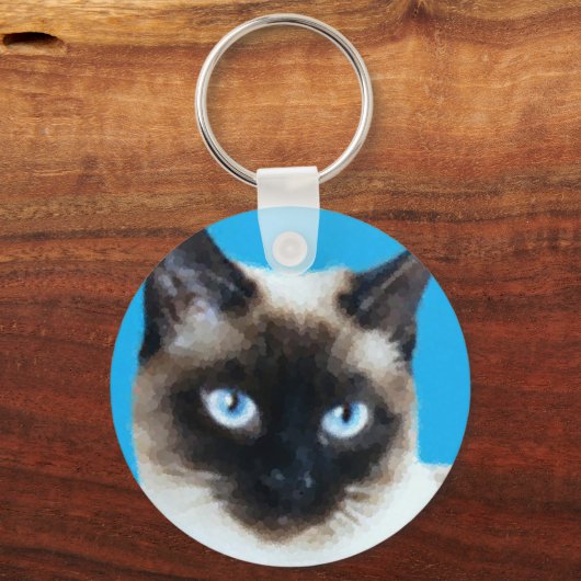猫1 キーホルダー (正面)