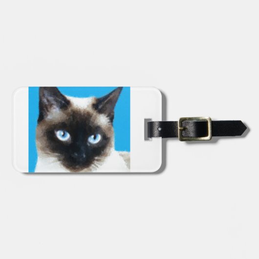 猫1 ラゲッジタグ (正面横)