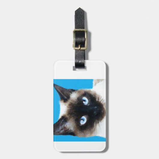 猫1 ラゲッジタグ (正面縦)